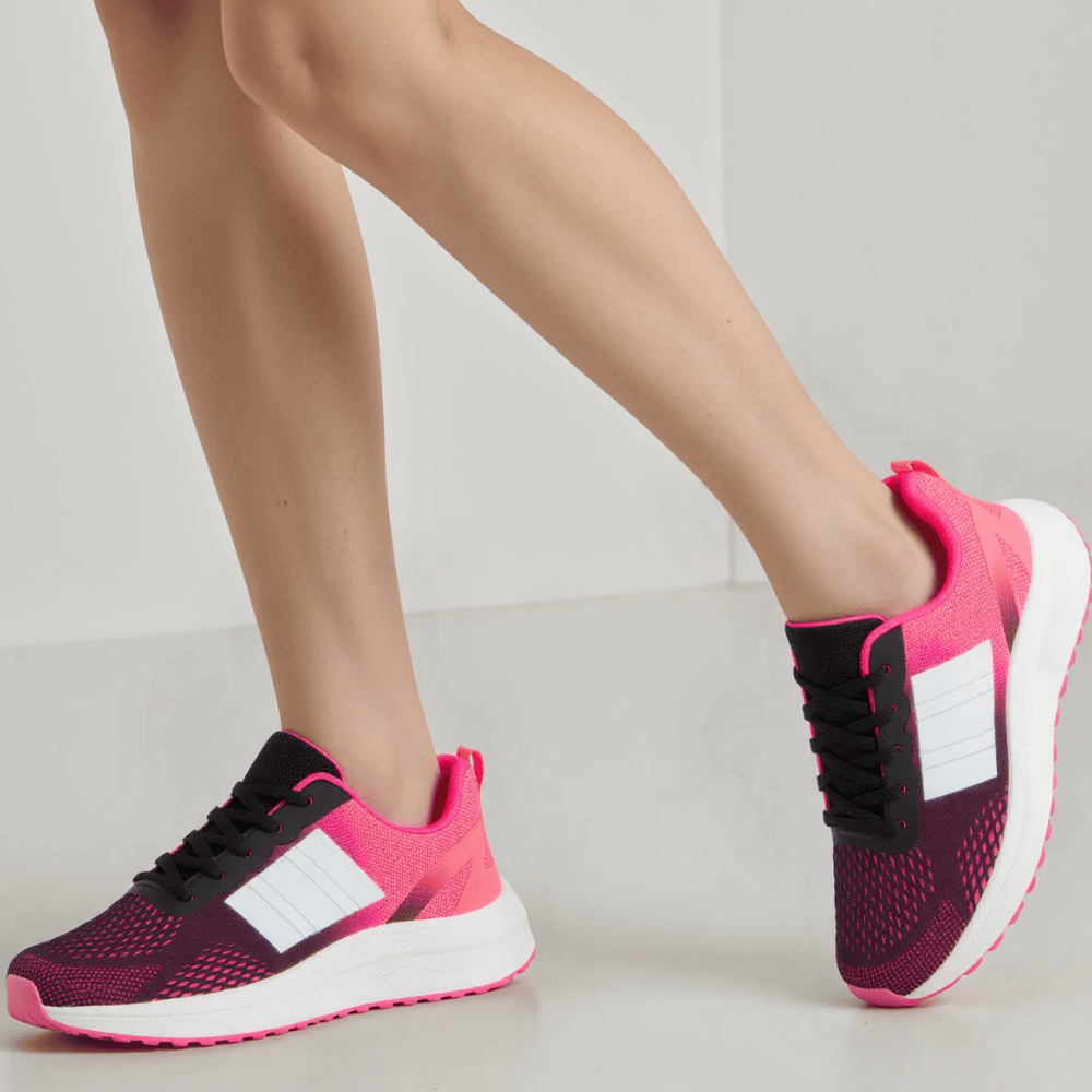 Różowe buty sportowe damskie Lerants różowa podeszwa