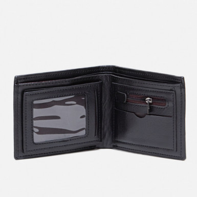 Czarny portfel męski Drilon