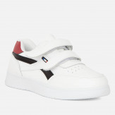 Biało-czerwone sportowe buty młodzieżowe Librado Tess