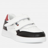 Biało-czarne sportowe buty młodzieżowe Librado Tess