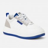 Biało-niebieskie sportowe buty młodzieżowe Semply Tess