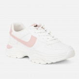 Biało-różowe sportowe buty młodzieżowe Mileras Tess