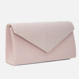 Beżowo-różowa torebka kopertówka damska Sanryd