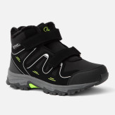 Czarno-zielone ocieplane sportowe buty młodzieżowe Selmis