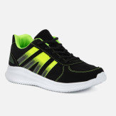 Czarno-zielone sportowe buty młodzieżowe Wilbert