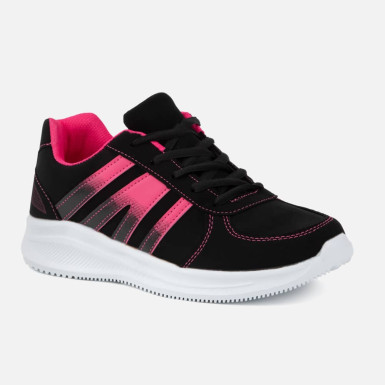 Czarno-różowe sportowe buty...