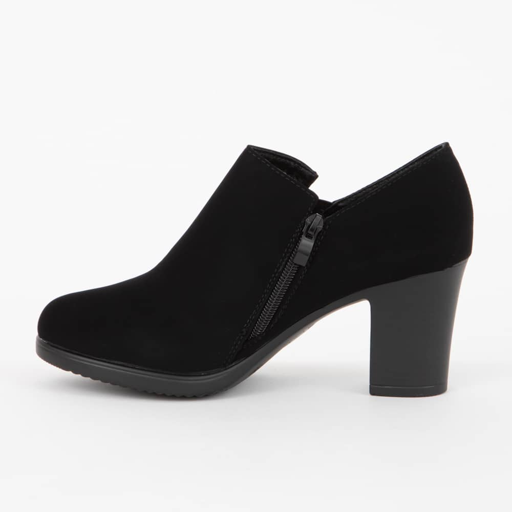 Czarne półbuty damskie eleganckie buty na słupku Sterla